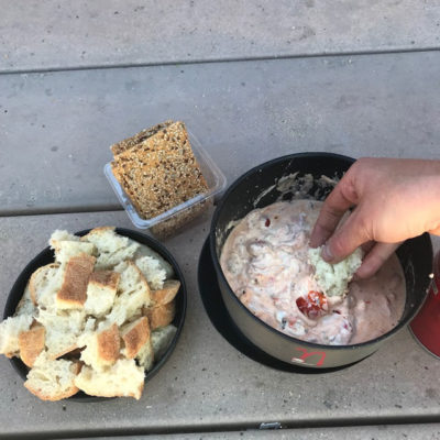 backpacking lunch ideas - dip
