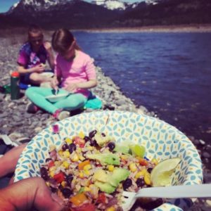 recipes for backpacking - black beans & rice