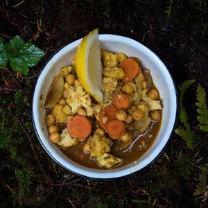 camping dinner ideas - kashmir chickpea stew