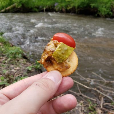 best backpacking snacks - cheeseburger dip