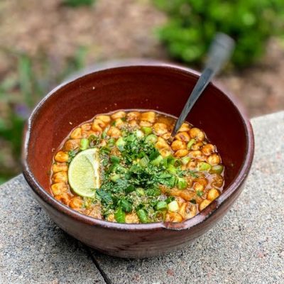 camping lunch ideas - corn nut pozole