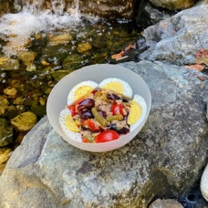 backpacking lunch recipes - meat salad