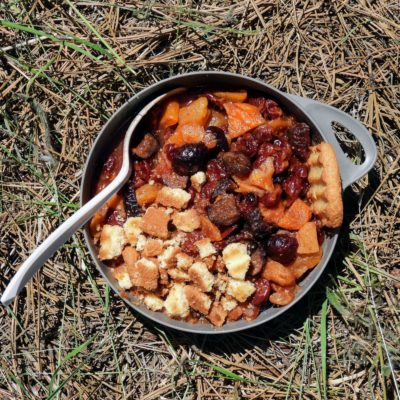 vegetarian camping food - tipsy fruit