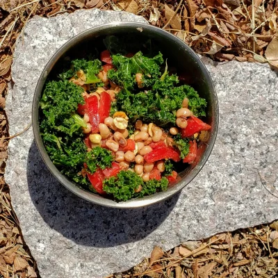 trail cooking - Peanut salad