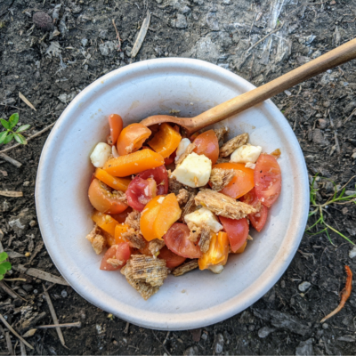 low water backpacking food ideas - panzanella