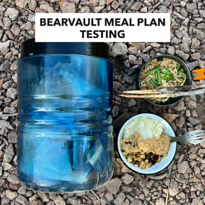 packing food for hiking - bearvault test