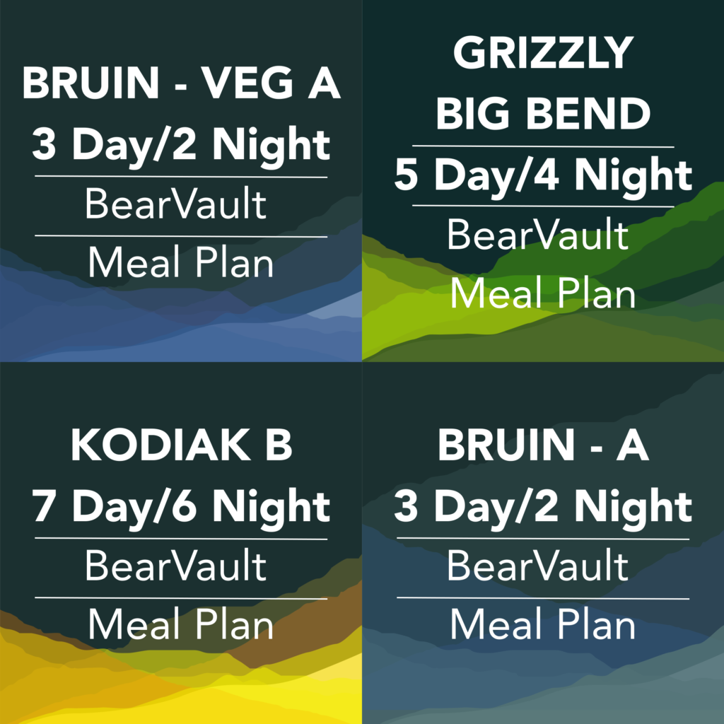 four meal plans for backpacking