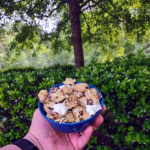 camping breakfast food - goat cheese bowl