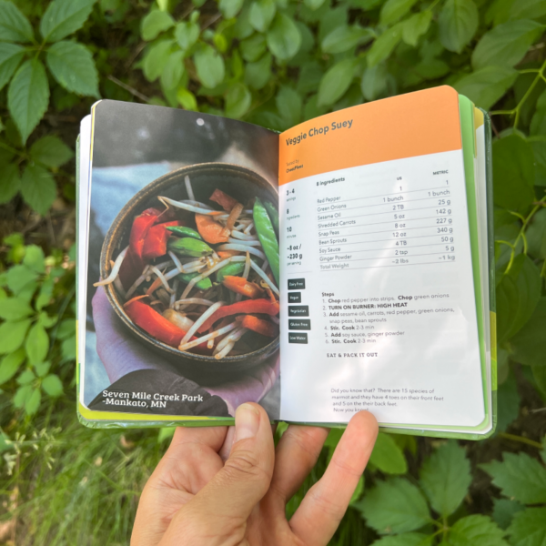 plant based recipe book for camping - veg chop