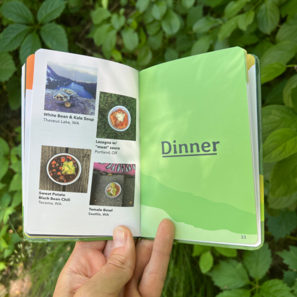 plant based camping recipe book - dinner