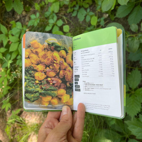 plant based backpacking recipe book - veg