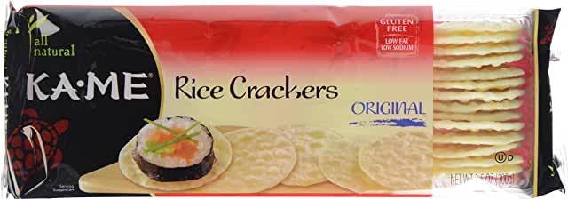 plant based backpacking food - rice crackers